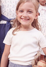 Pink Chicken short sleeve seesaw rib t-shirt cream