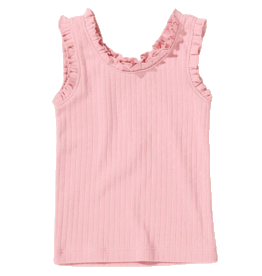 Pink Chicken SALE joy ruffle rib tank pink