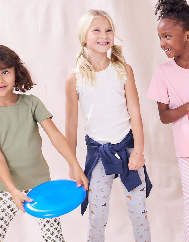 Pink Chicken joy ruffle rib tank cream