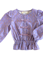 Nella June SALE. Velvet Bow Top Purple Carousel