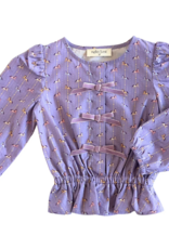 Nella June Velvet Bow Top Purple Carousel