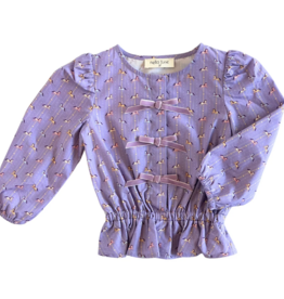 Nella June SALE Velvet Bow Top Purple Carousel
