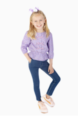 Nella June Velvet Bow Top Purple Carousel