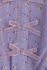 Nella June Velvet Bow Top Purple Carousel