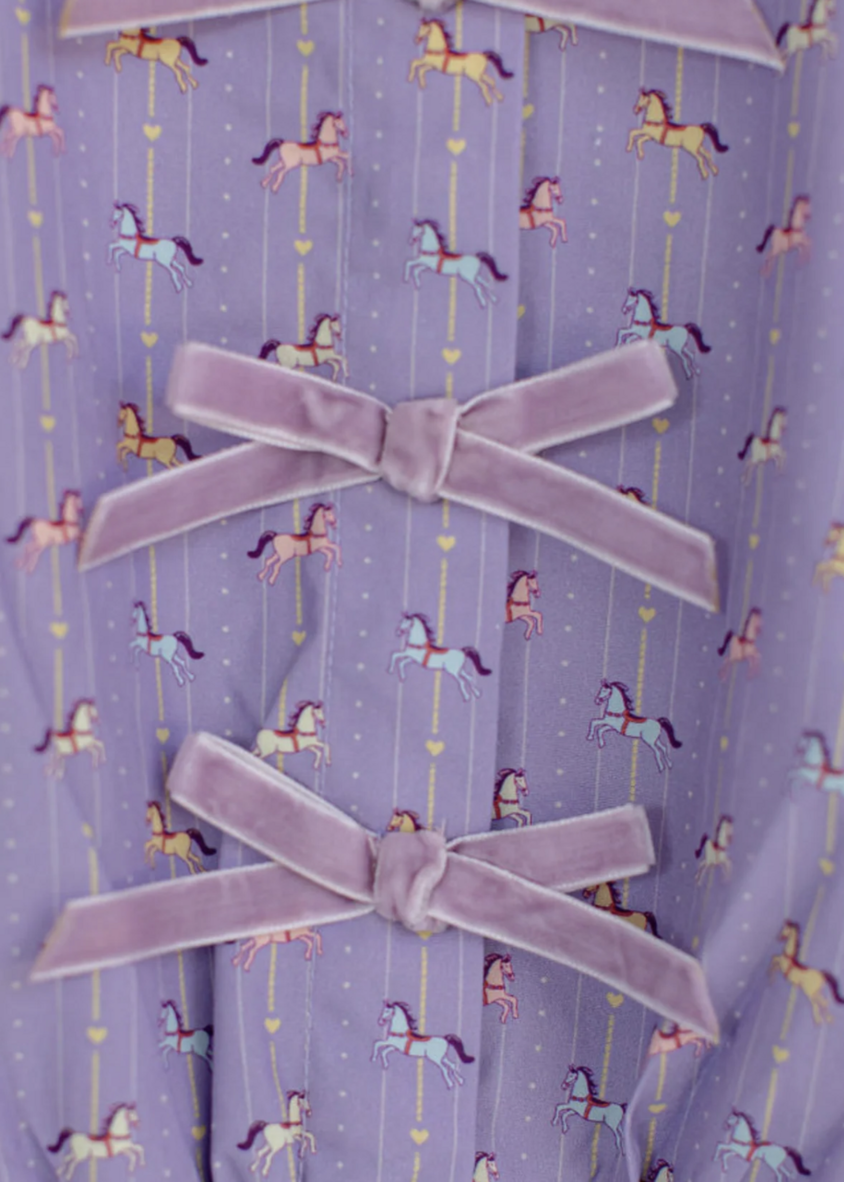 Nella June Velvet Bow Top Purple Carousel