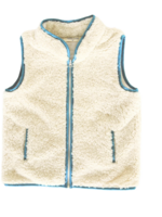 Nella June Sherpa Vest w/Blue Dino
