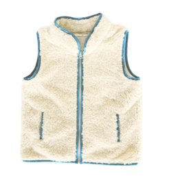 Nella June Sherpa Vest w/Blue Dino