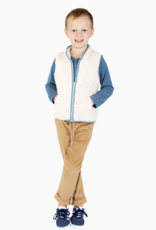 Nella June Sherpa Vest w/Blue Dino