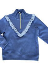 Nella June Girls Half Zip Blue/Light Blue