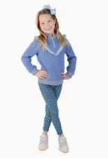 Nella June Girls Half Zip Blue/Light Blue