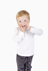 Nella June Boys L/S Henley in White