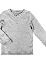 Nella June Boys L/S Henley in Heather Grey