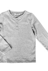 Nella June Boys L/S Henley in Heather Grey