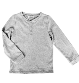 Nella June Boys L/S Henley in Heather Grey