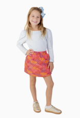 Nella June Quilted Skirt Red Floral