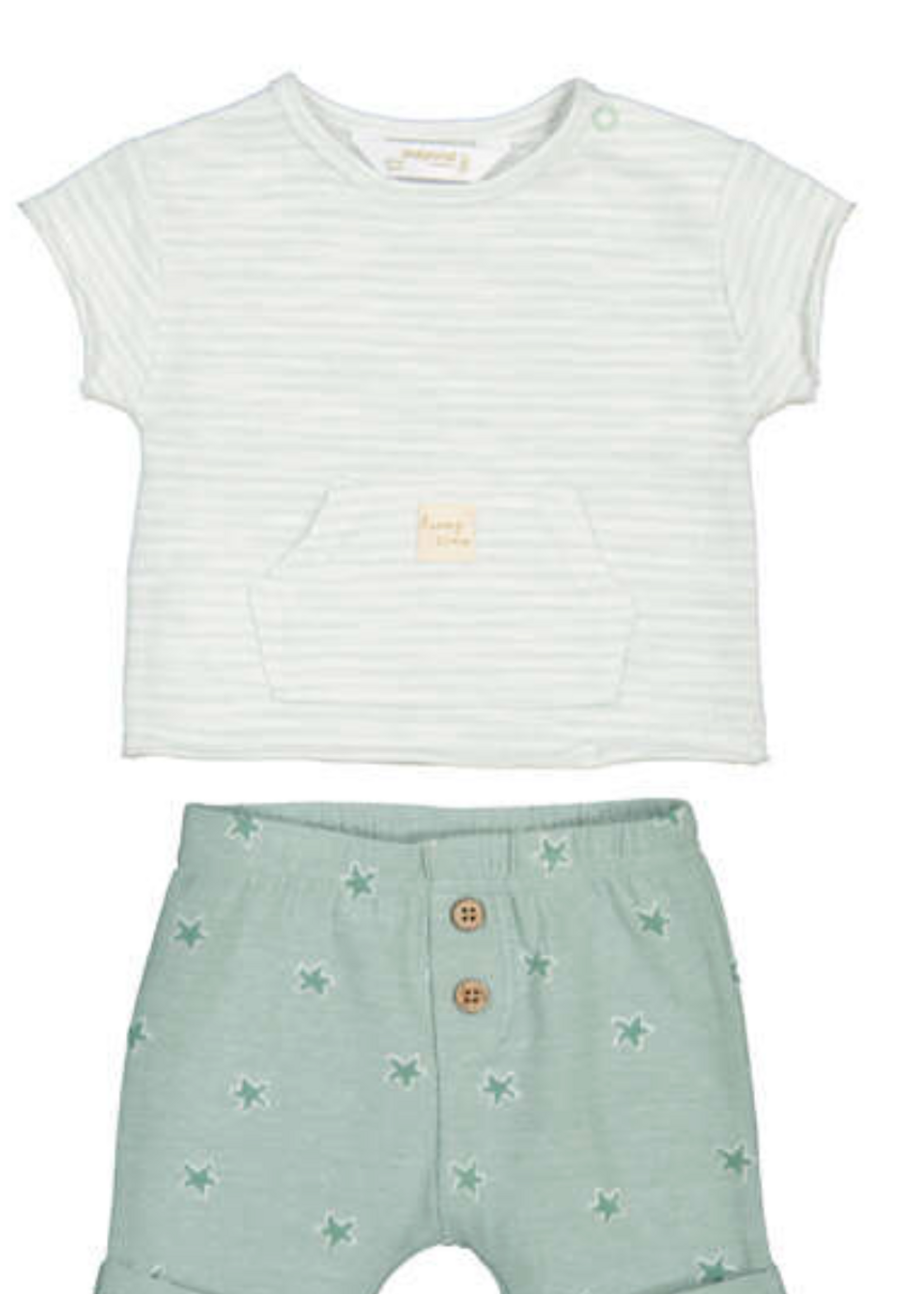 Mayoral Star Print Short Set Mint