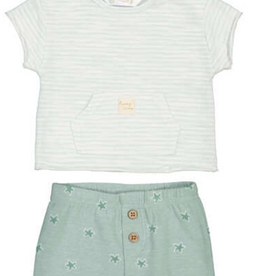 Mayoral Star Print Short Set Mint