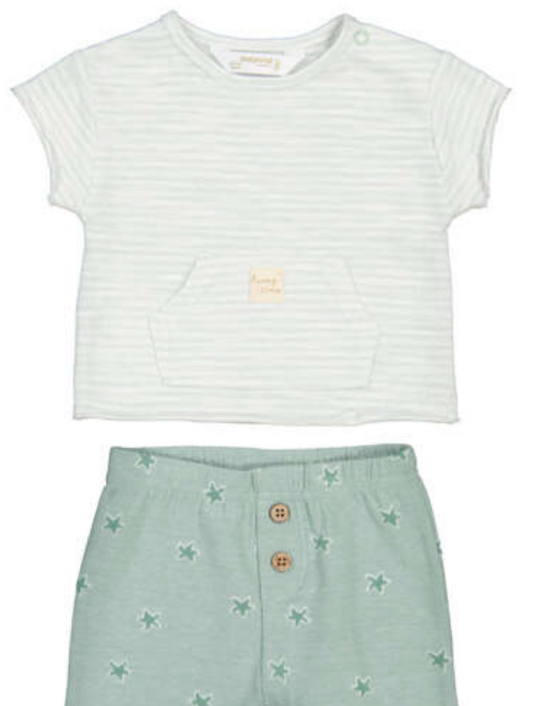Mayoral Star Print Short Set Mint