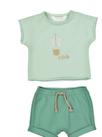 Mayoral SALE. Star Appplique Top w/Shorts Mint