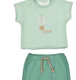 Mayoral SALE Star Appplique Top w/Shorts Mint