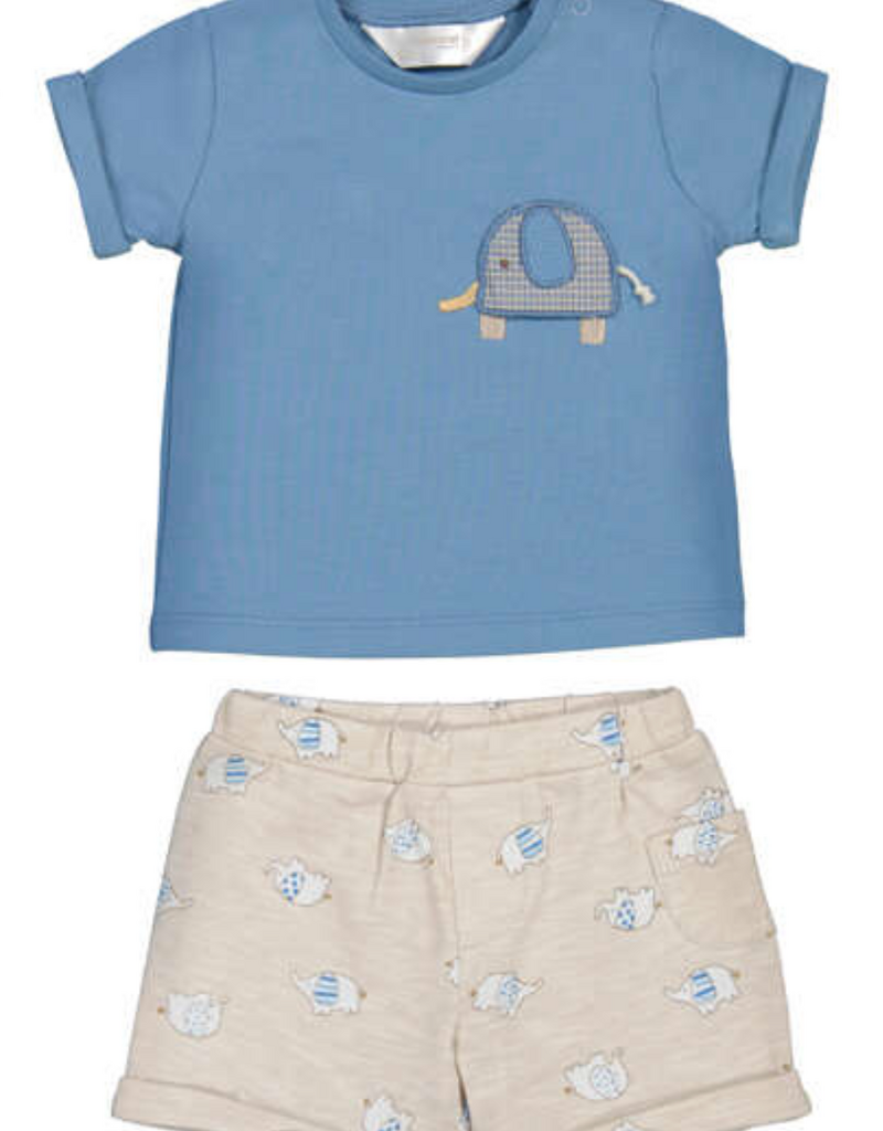 Mayoral Elephant Print Short Set