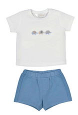 Mayoral Elephant Applique Tee Short Set