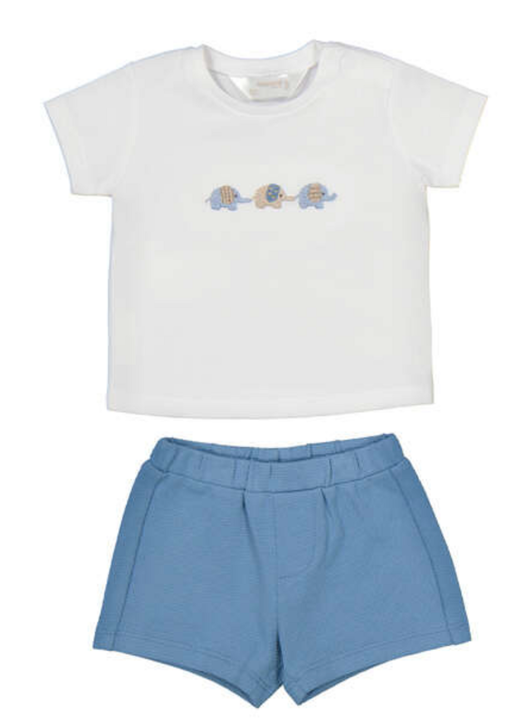 Mayoral Elephant Applique Tee Short Set