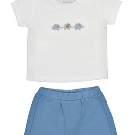 Mayoral Elephant Applique Tee Short Set