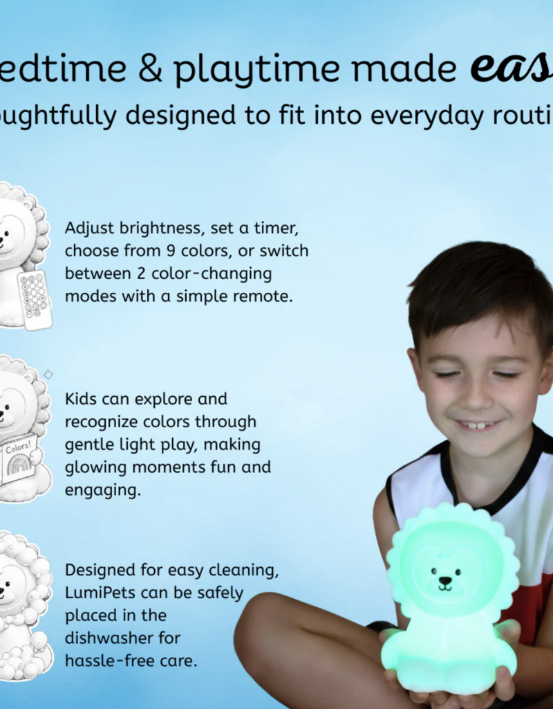 Lumieworld Lumipets LED LION Night Light w/Remote