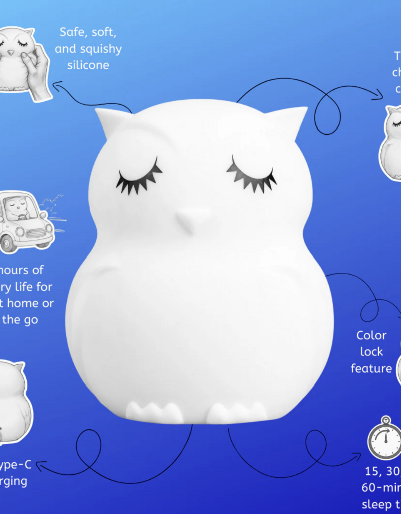 Lumieworld Lumipets LED OWL Night Light w/Remote