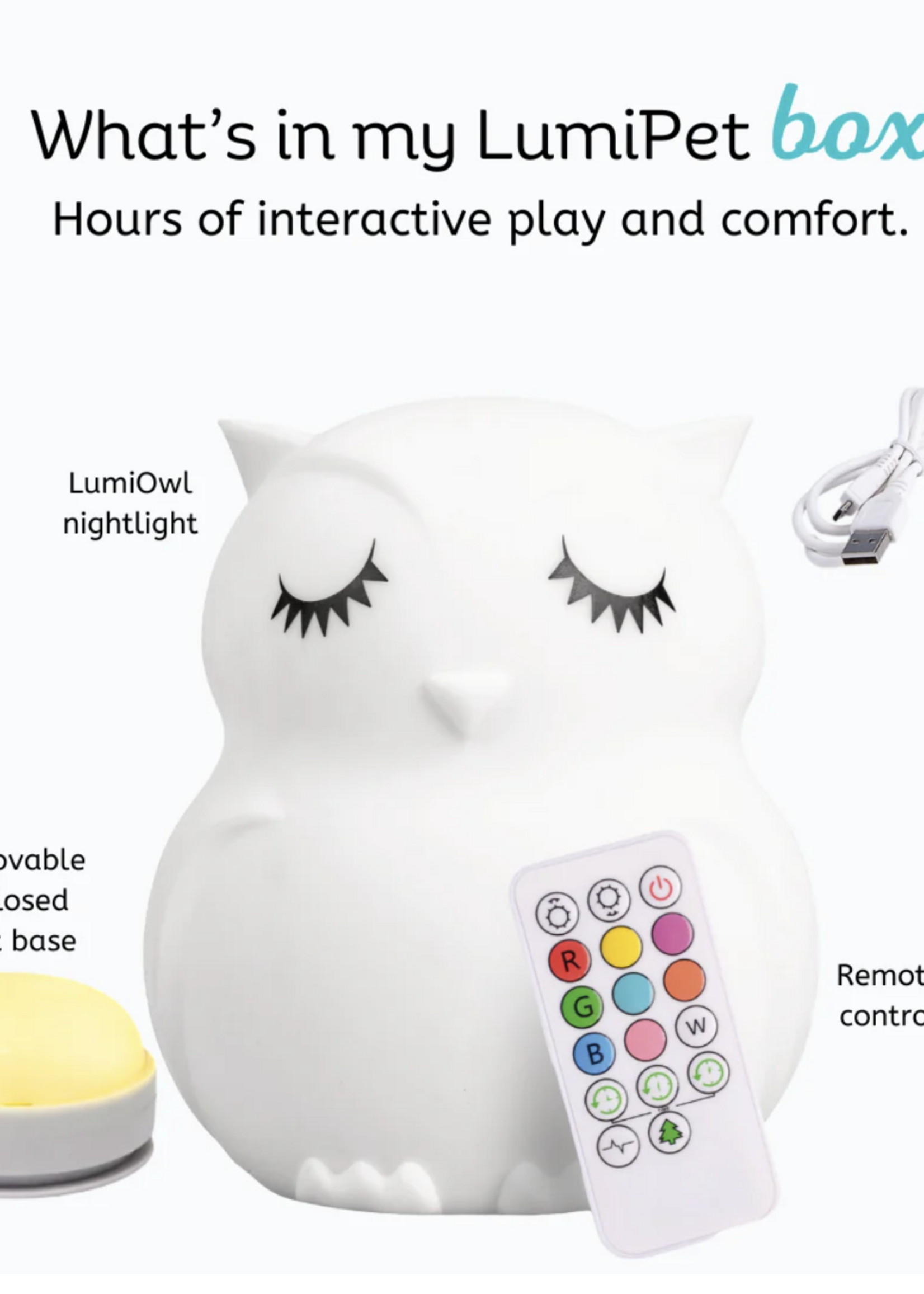 Lumieworld Lumipets LED OWL Night Light w/Remote