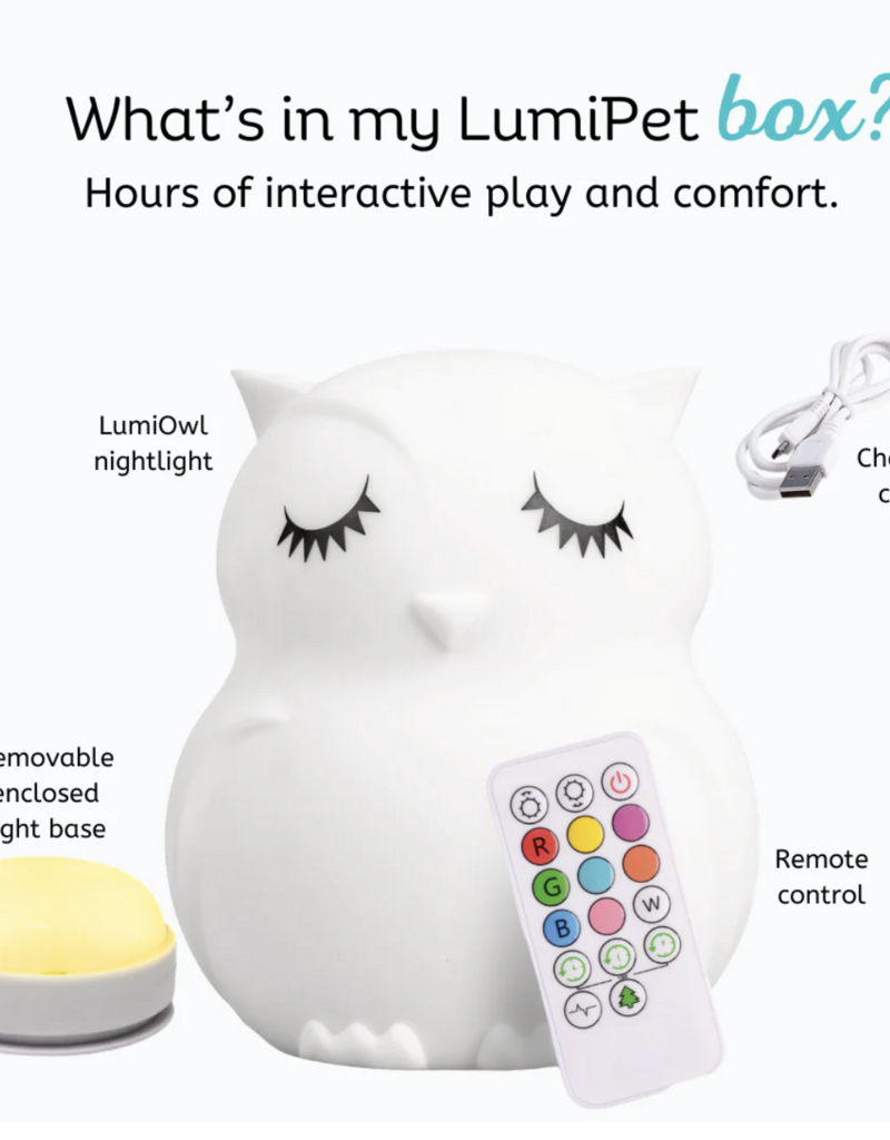 Lumieworld Lumipets LED OWL Night Light w/Remote