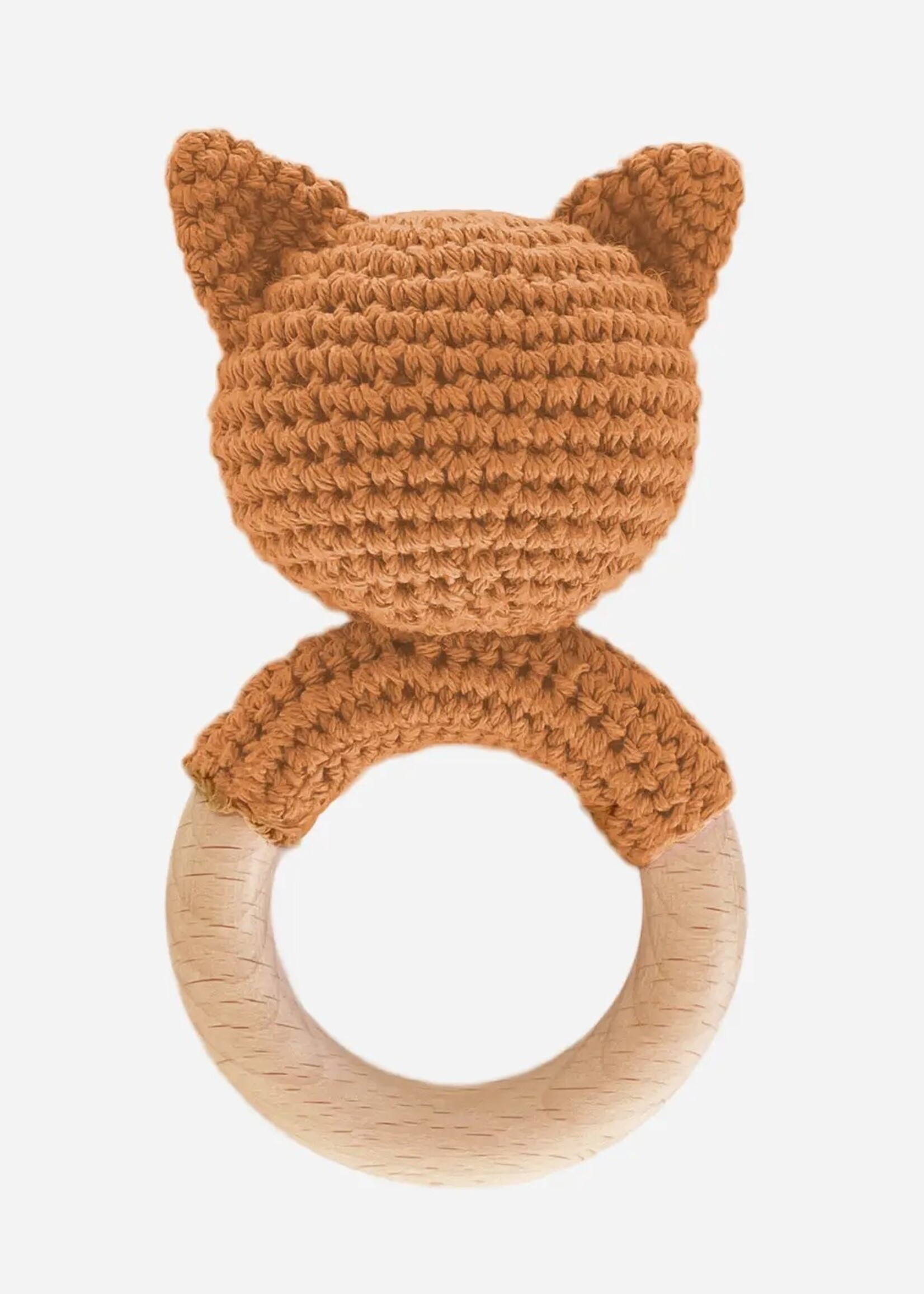 The Blueberry Hill Fox Teether Crochet Rattle