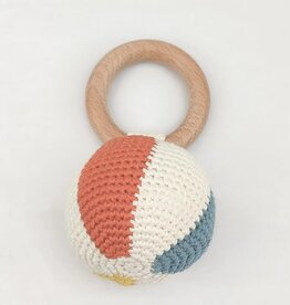 The Blueberry Hill Beach Ball Teether Crochet Rattle