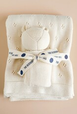 The Blueberry Hill Bear Lovey and Cream Blanket Organic Cotton
