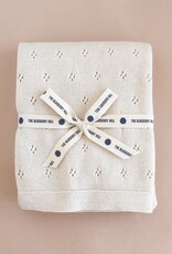 The Blueberry Hill Heirloom Pique Blanket Cream Organic Cotton