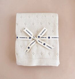 The Blueberry Hill Heirloom Pique Blanket Cream Organic Cotton