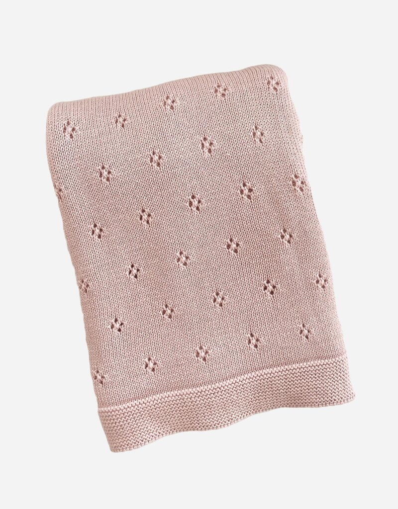 The Blueberry Hill Heirloom Pique Blanket Blush Organic Cotton