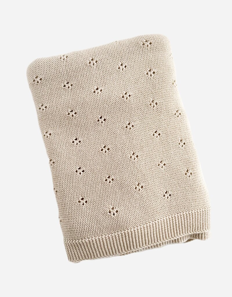 The Blueberry Hill Heirloom Pique Blanket Birch Organic Cotton