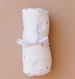 The Blueberry Hill Strawberry Organic Muslin Blanket