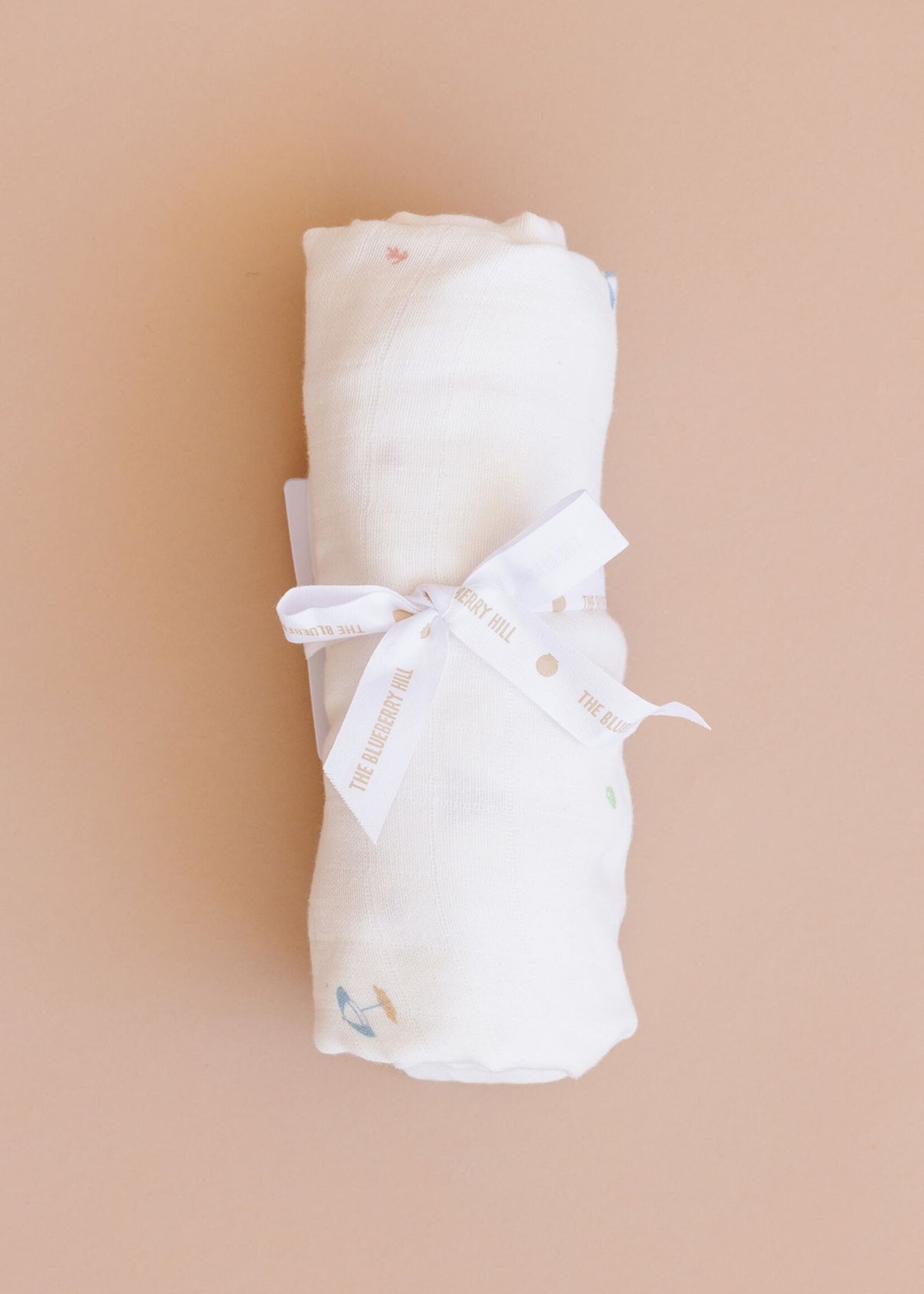 The Blueberry Hill Beach Theme Organic Muslin Blanket