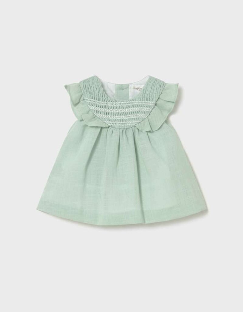 Mayoral Mint Dress w/Smocking