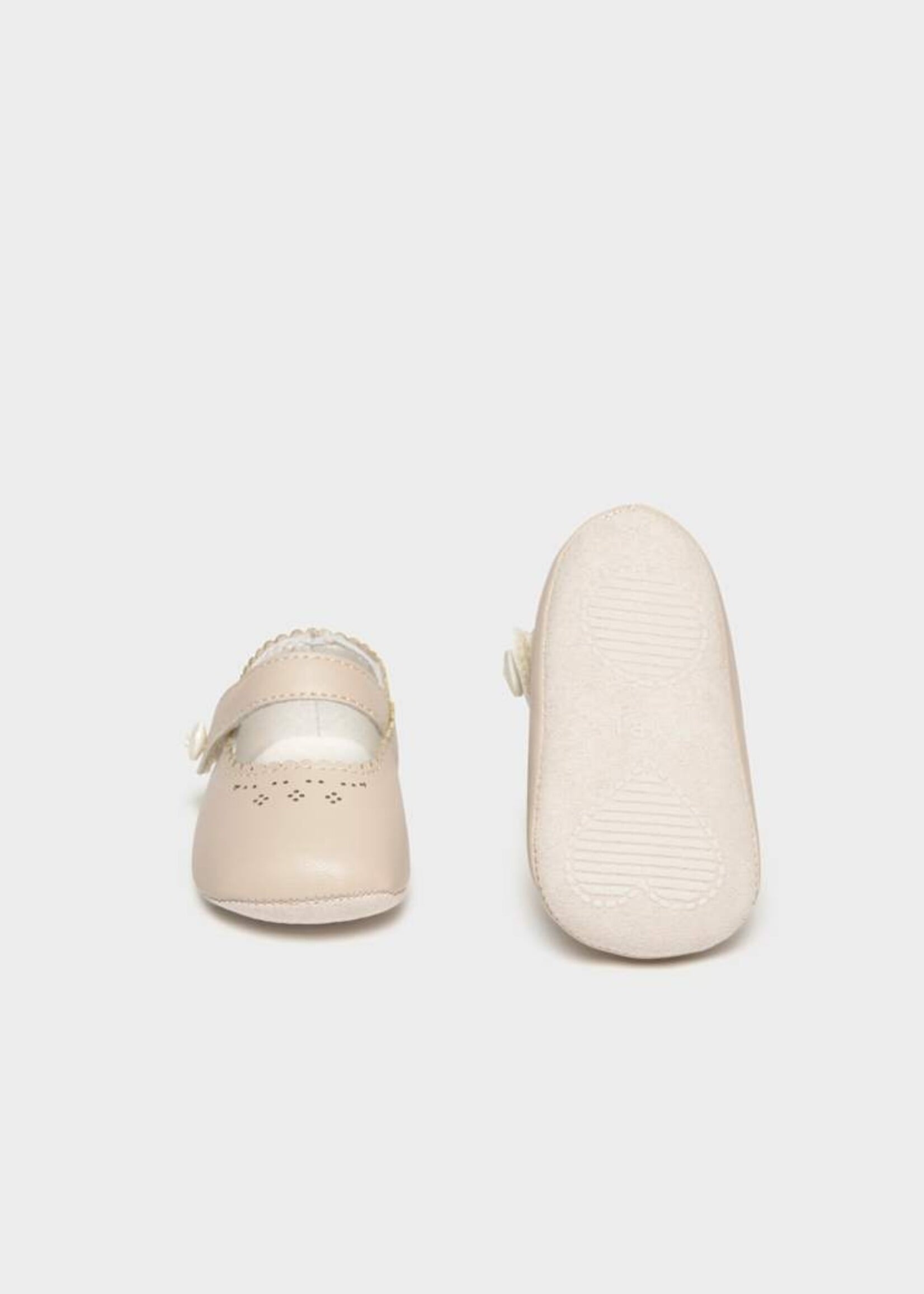 Mayoral Baby Girls White Mary Jane Shoes