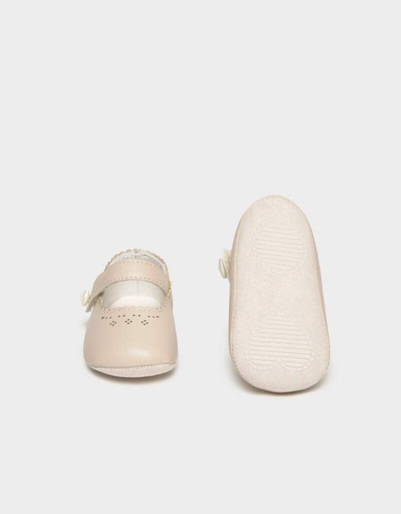 Mayoral Baby Girls White Mary Jane Shoes