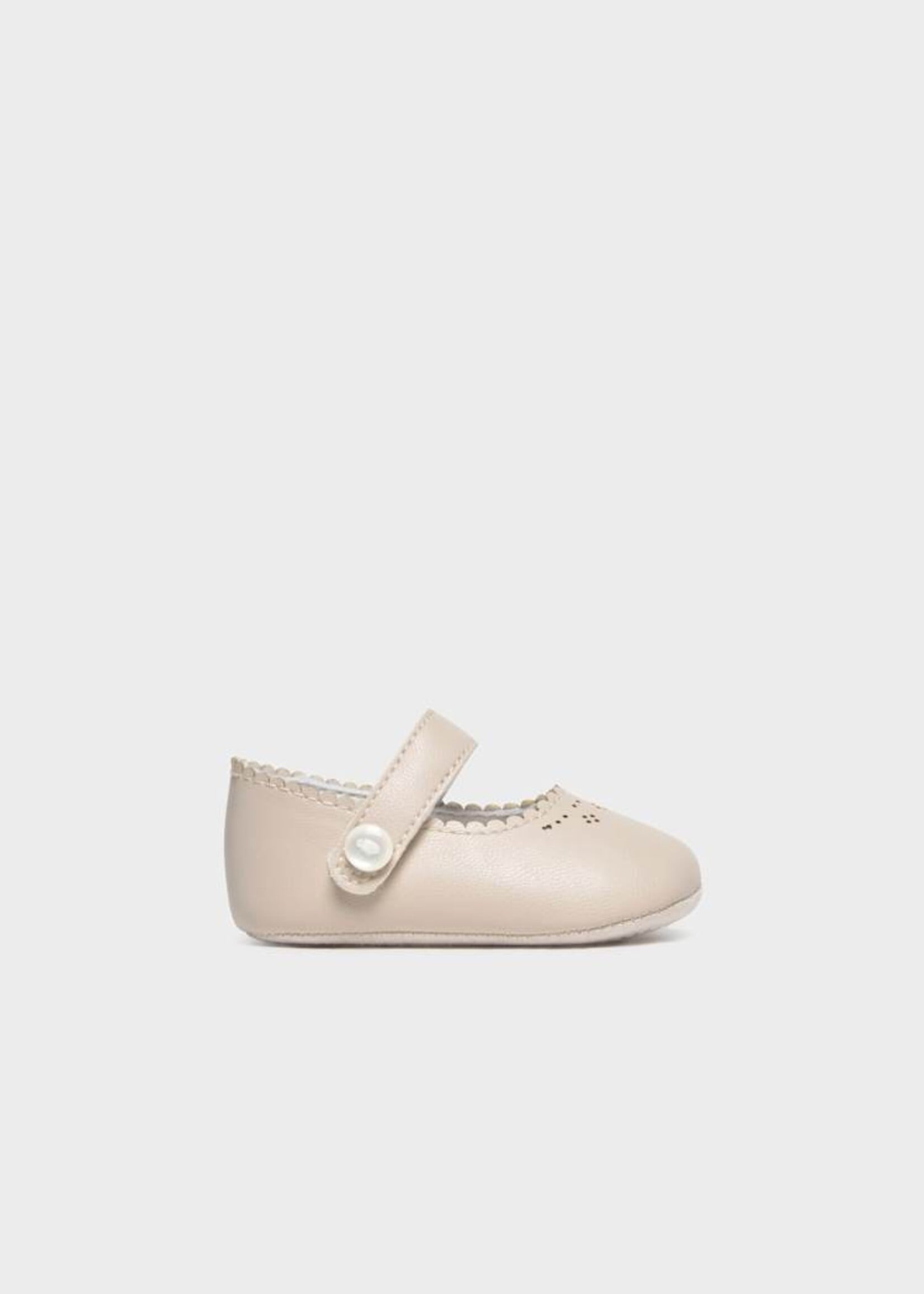 Mayoral Baby Girls White Mary Jane Shoes