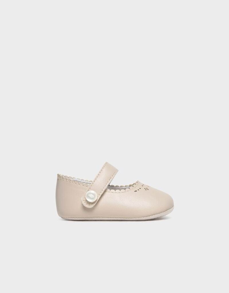 Mayoral Baby Girls White Mary Jane Shoes