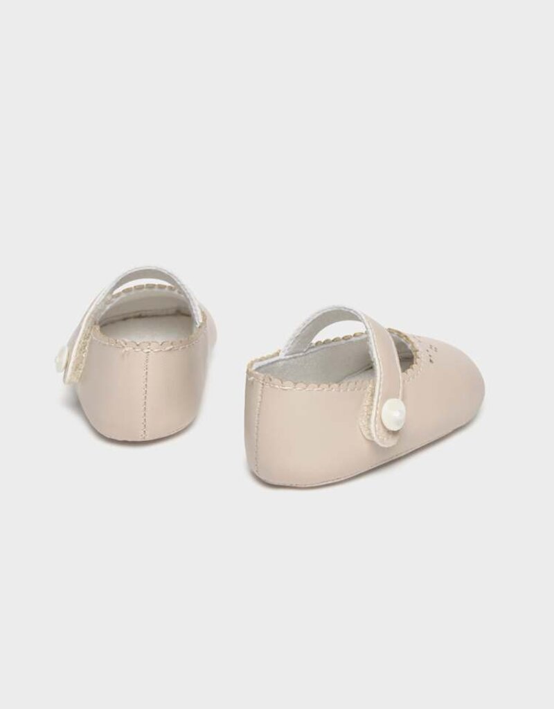 Mayoral Baby Girls White Mary Jane Shoes