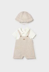 Mayoral Tan Shortall Set w/Hat