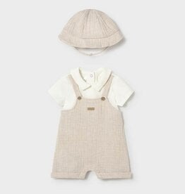 Mayoral Tan Shortall Set w/Hat
