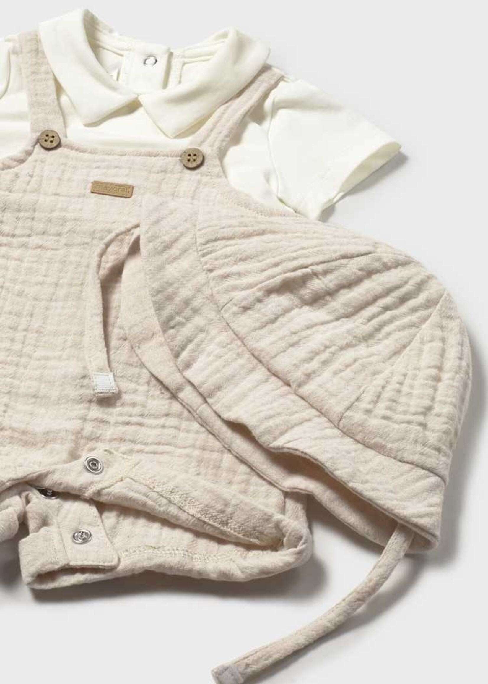Mayoral Tan Shortall Set w/Hat